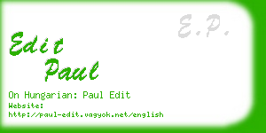 edit paul business card